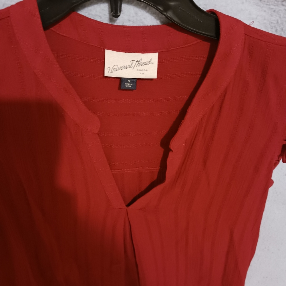Universal Thread Red Ruffle Tank - Picture 3 of 5